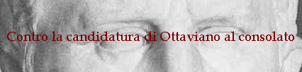 Cicerone contro la candidatura di Ottaviano al consolato