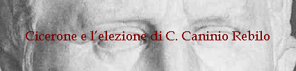 Cicerone e lelezione di C. Caninio Rebilo